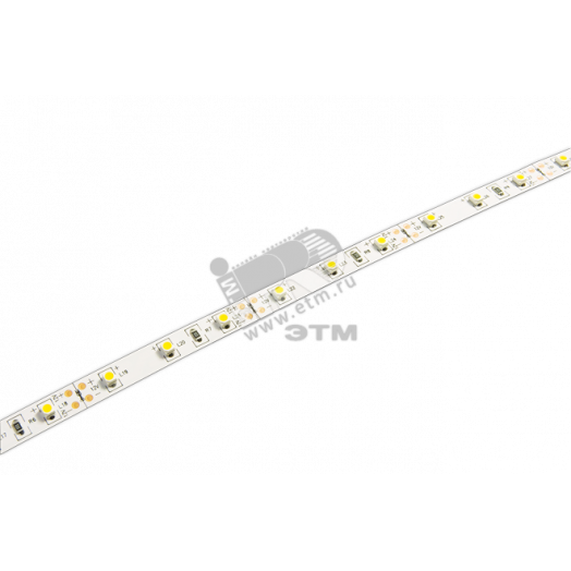 Лента светодиодная LEDx60/м 1м 6Вт/м 12В теплый белый IP20 (5м)
