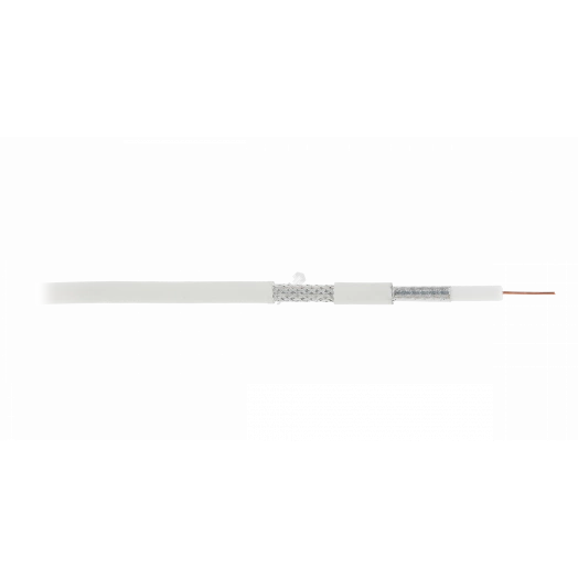 Кабель коаксиальный RG-11 (75 Ом) одножильный CCS внутренний PVC бел 305м