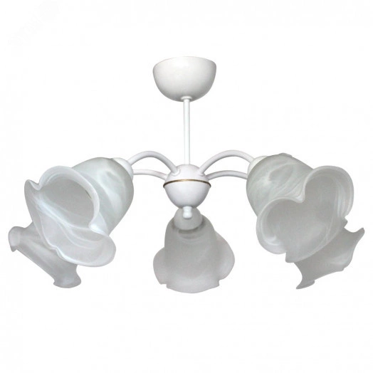 Светильник Лера 158 бел.зол (Плафон 02929) НПБ 01-5х60-158 Е27 ИУ