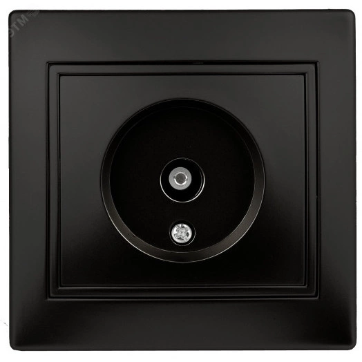 Розетка TV одиночная, IP20, СУ, Plano, антрацит 1-301-05 Intro ЭРА