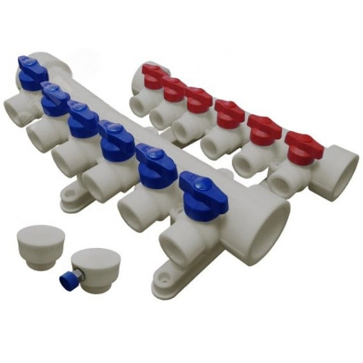 Коллекторная группа 40х20 на 6 выходов (2/1) СЕРАЯ