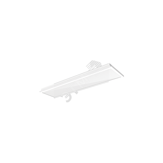 Светильник светодиодный ДВО-36Вт IP40 3800Лм 4000К тип кромки Clip-In (V-Clip) 1200*300*60мм RAL9010 с равномерной засвет. с рас. опал ПММА в комплекте Вартон