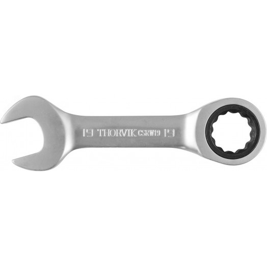 Ключ гаечный комбинированный трещоточный короткий, 19 мм