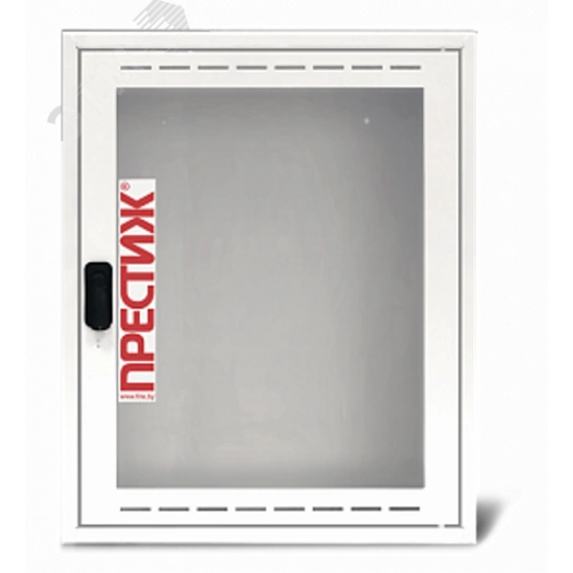 Шкаф пожарный для огнетушителя навесной с окном Престиж 540х650х230 белый