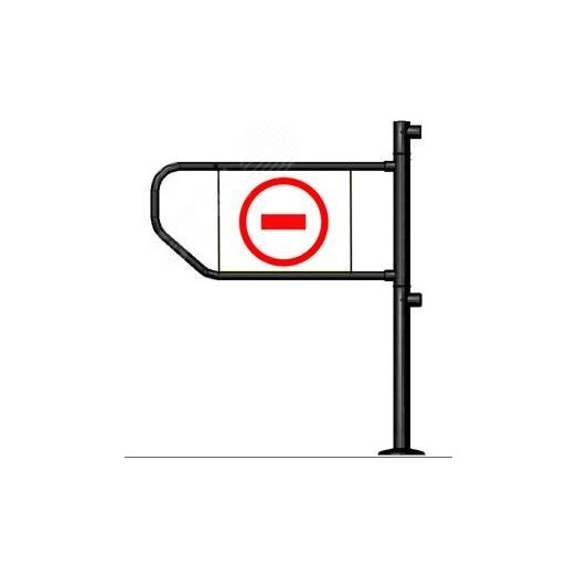 Калитка Флажок 25-ЛМ (Левая хром H=1000 В=770 2   муфты под трубу 32мм антивандальная, с механизмом регулировки положения рамки)