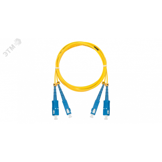 Шнур оптический соединительный SM 9/125 OS2 SC/UPC-SC/UPC двойной LSZH 2мм желтый 2м