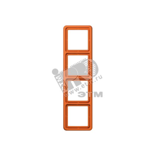 Рамка 4 поста универсальная ударопрочная оранжевая