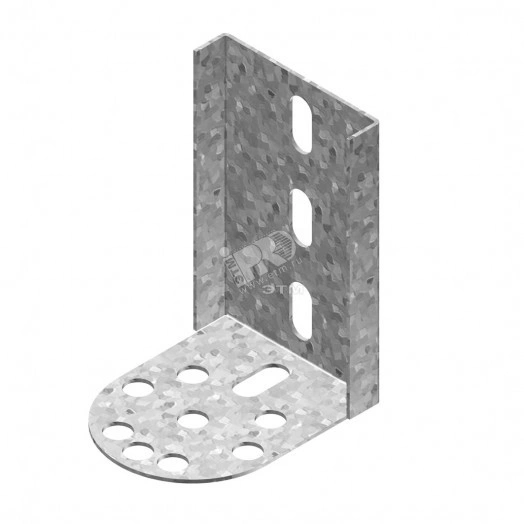 Опора для крепления к полу, высота - 169 мм, ширина - 150 мм, длина - 150 мм, кратность - 1шт, HD - Оцинкованная сталь (методом горячего цинкования)