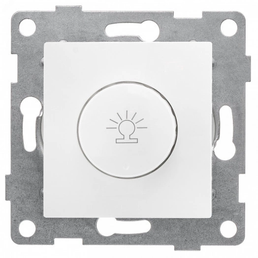 Bravo диммер, 500 W, с накладкой и воротком, скрытая установка.  белый.