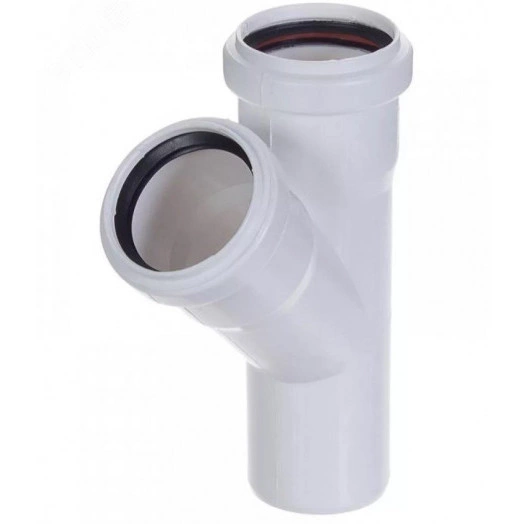 Тройник для малошумной канализации 50x50 мм 45 град.