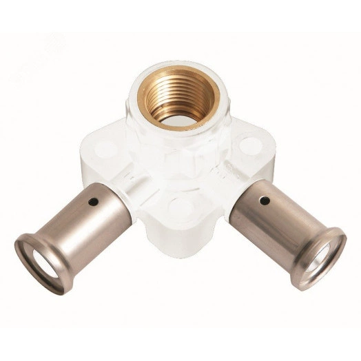 Водорозетка пресс 20х1/2'ВРх20, угловая 40мм, ПВДФ белая