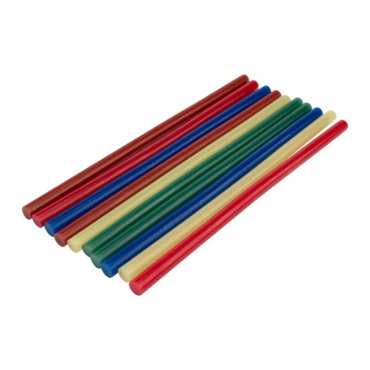 Стержни клеевые диаметр 11 мм, 270 мм, цветные (упак - 10 шт.)