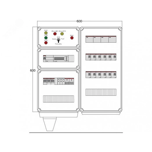 Щит управления электрообогревом DEVIbox HS 12x3400 D850 (в комплекте с терморегулятором)