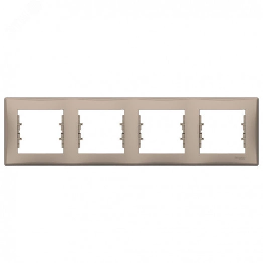 Sedna Рамка 4 поста горизонтальная титан