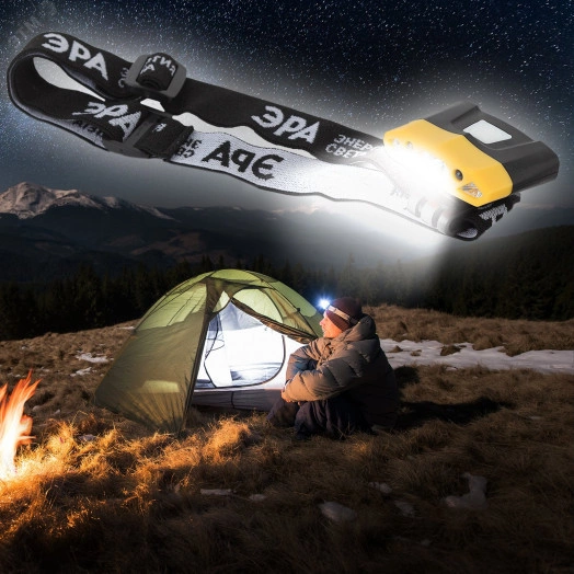 Фонарик кемпинговый, ударопрочный, сенсорное включение,  регулируемый угол наклона, 5 режимов GA-804 Практик ЭРА