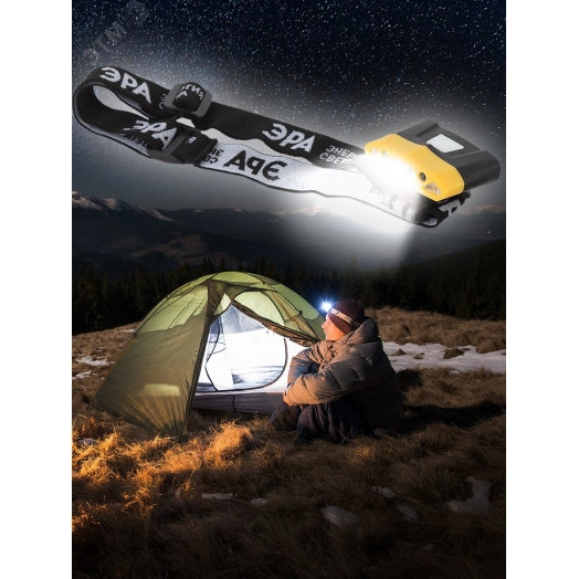 Фонарик кемпинговый, ударопрочный, сенсорное включение,  регулируемый угол наклона, 5 режимов GA-804 Практик ЭРА