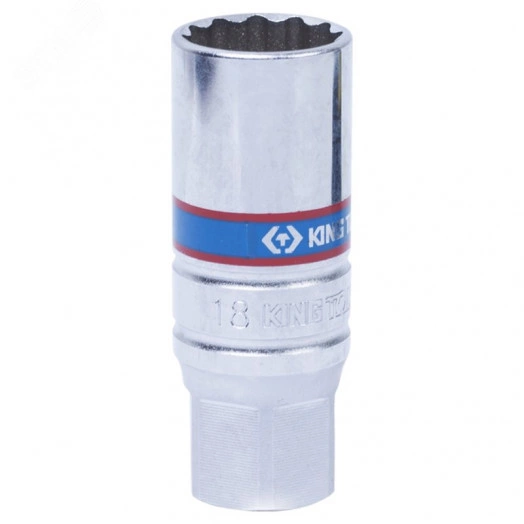 Головка свечная двенадцатигранная 3/8', 18 мм, пружинный фиксатор