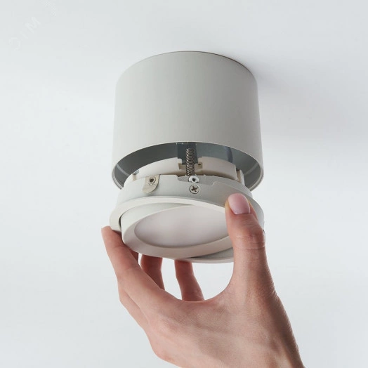 Светильник ДПО-12w GX53 без лампы поворотный белый