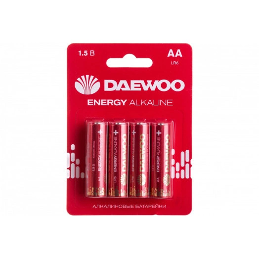 Элемент питания алкалиновый AA/LR6 1.5В Energy Alkaline 2021 BL-4 (уп.4шт) DAEWOO 5029781