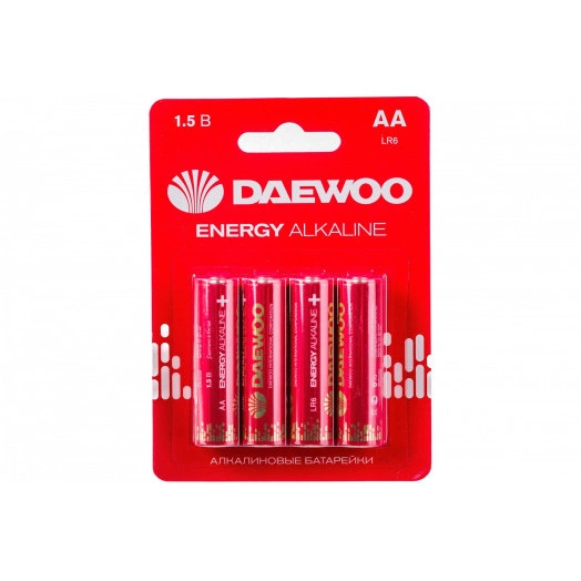 Элемент питания алкалиновый AA/LR6 1.5В Energy Alkaline 2021 BL-4 (уп.4шт) DAEWOO 5029781