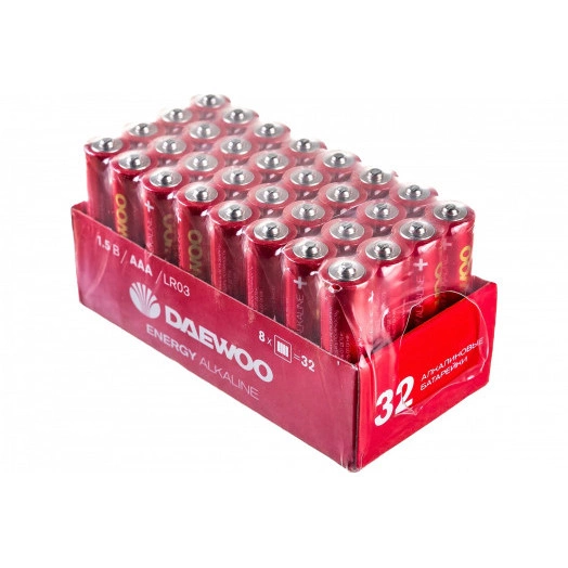 Элемент питания алкалиновый AAA/LR03 1.5В Energy Alkaline 2021 Pack-32 (уп.32шт) DAEWOO 5030084