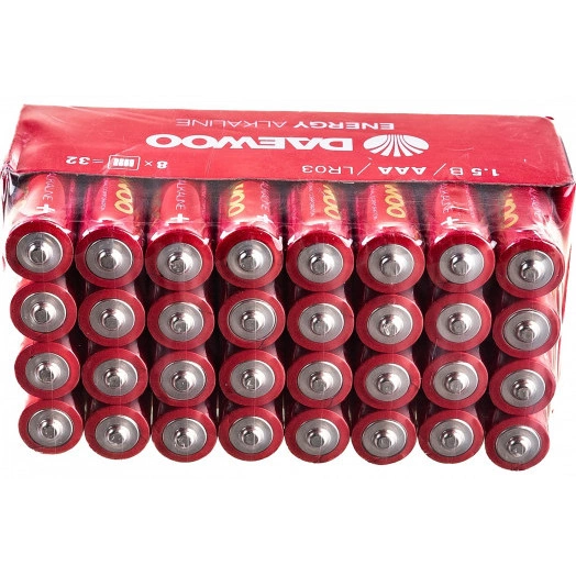 Элемент питания алкалиновый AAA/LR03 1.5В Energy Alkaline 2021 Pack-32 (уп.32шт) DAEWOO 5030084