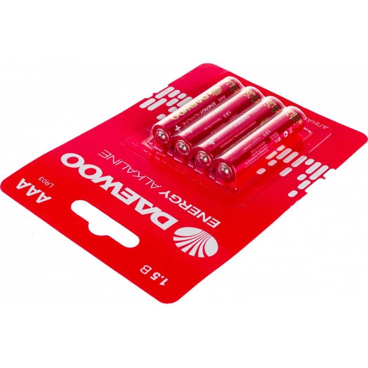 Элемент питания алкалиновый AAA/LR03 1.5В Energy Alkaline 2021 BL-4 (уп.4шт) DAEWOO 5029903