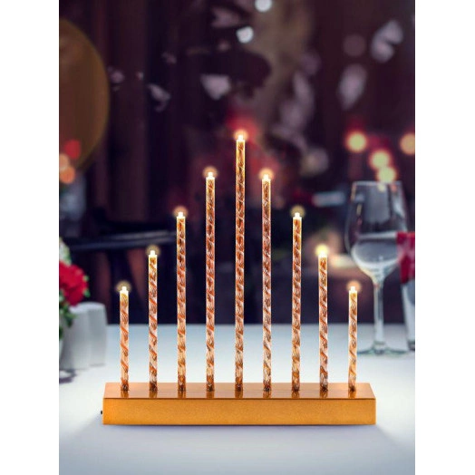 Светильник декоративный новогодний ENGS-09 "Инсталяция Свечи" 24.8х5.7х25.3см 3хAA IP20 Эра Б0051935