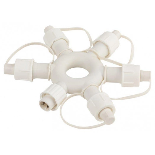 Разветвитель круговой для гирлянд 6 гнезд IP44 24В ПВХ Эра ERAPS-OR2