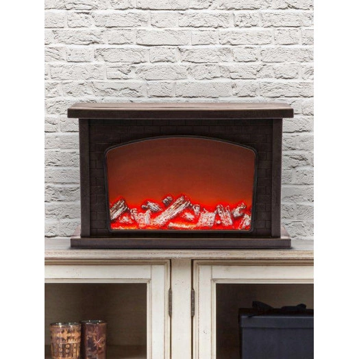 Камин декоративный 33х21см IP20 3хAA USB Эра EGNIK - 06