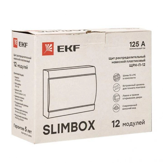 Щит ЩРН-П-12 "SlimBox" IP41 бел. дверца PROxima EKF sb-n-12w