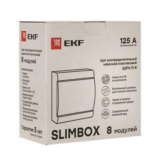 Щит ЩРН-П-8 "SlimBox" IP41 бел. дверца PROxima EKF sb-n-8w