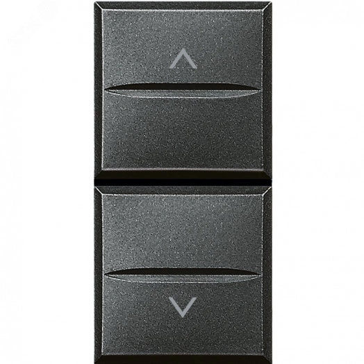 Axolute Переключатель двухкнопочный 16А 1Р 1-0-2 антрацит (HS4027)