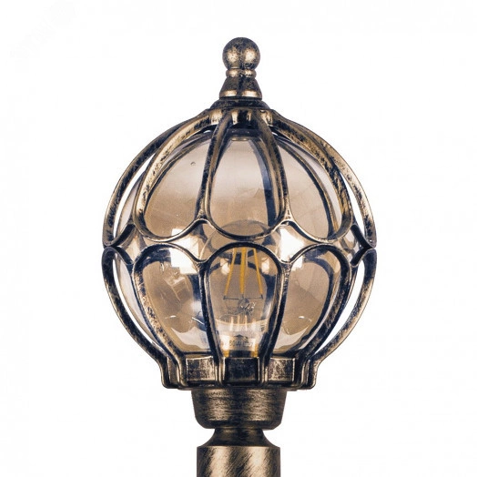 Светильник НТУ-60w столб Е27 IP44 черное золото (PL3706)