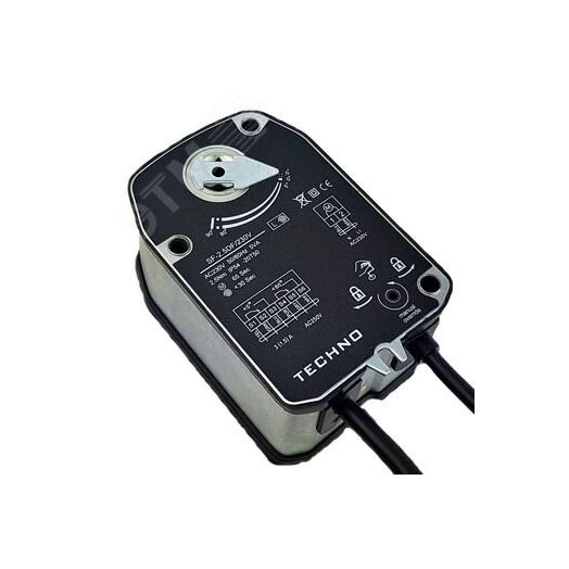 Электропривод противопожарный с пружиной 2.5Nm, ON/OFF, 2SPDT, S(72°С), 230AC (SF-2.5DFS/230V)