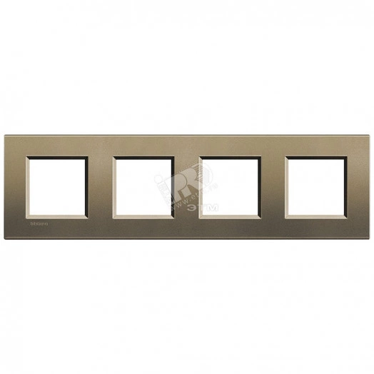 LivingLight Рамка прямоугольная 4 поста Коричневый шелк (LNA4802M4SQ)