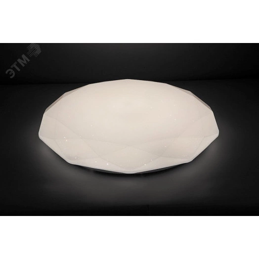 Светильник светодиодный ДБО-36w матовый с эффектом Звездного неба регулировкой цветовой температуры 3000-6500К светового потока max 2900Лм и режима освещенности с пультом управления и таймером выключения (AL5200)