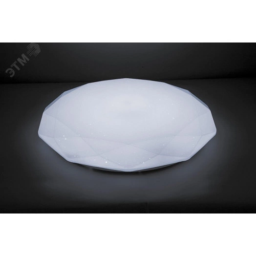 Светильник светодиодный ДБО-36w матовый с эффектом Звездного неба регулировкой цветовой температуры 3000-6500К светового потока max 2900Лм и режима освещенности с пультом управления и таймером выключения (AL5200)