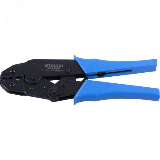 Кримпер для обжима клемм и наконечников d0,5-6мм, синий, Stekker (CTLS006-230)