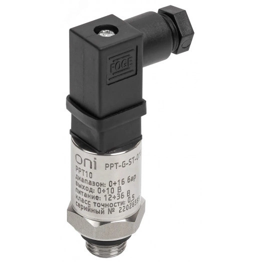 Преобразователь давления PPT10 0,5% 0-16Бар 0-10В G1/4 Mini 4-pin ONI (PPT-G-ST-016-0-10-1-1)