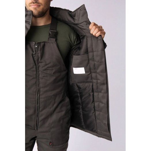 Костюм зимний Партнер NEW (тк.Смесовая,210) п-к, т.серый-оранжевый, 64-66 182-188 (87476973)