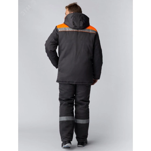 Костюм зимний Партнер NEW (тк.Смесовая,210) п-к, т.серый-оранжевый, 64-66 182-188 (87476973)