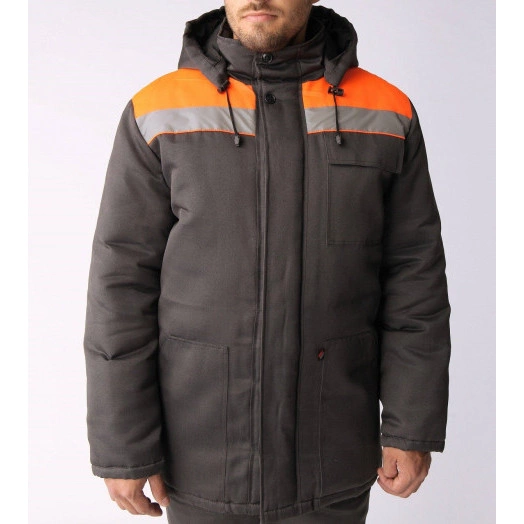 Костюм зимний Партнер NEW (тк.Смесовая,210) п-к, т.серый-оранжевый, 64-66 182-188 (87476973)