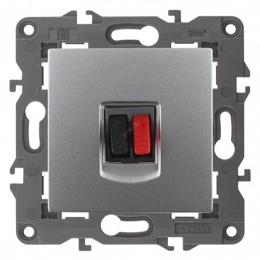 Розетка аудио, Эра Elegance, алюминий, 14-3111-03 (Б0034322)