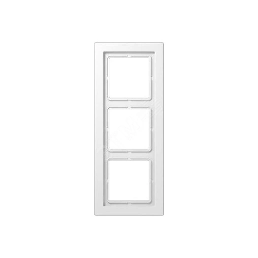 Рамка 3-я для горизонтальной/вертикальной установки  Серия- LS-Design  Материал- дуропласт  Цвет- белый (LSD983WW)