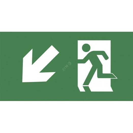 Пиктограмма ВЫХОД/стрелка налево вниз PVC для ССА 3000 (LPC10-2-30-15-NALVN)