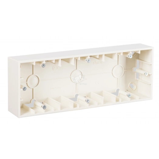 Simon15 Коробка для наружного монтажа на 3 поста слоновая кость (1590753-031)