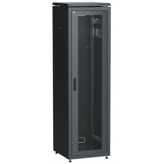 Шкаф сетевой 19дюйм ITK LINEA N 33U 600х800 мм перфорированная передняя дверь черный (LN05-33U68-P)
