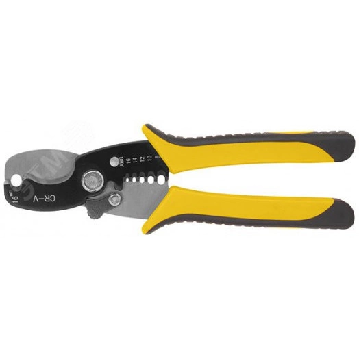 Кабелерез CrV со съемником изоляции 1.3-4.6 мм 180 мм (60051)