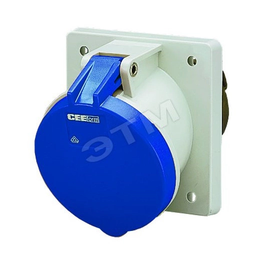 Розетка панельная наклонная 63А 2Р+E IP44 (1147A)